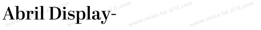 Abril Display字体转换